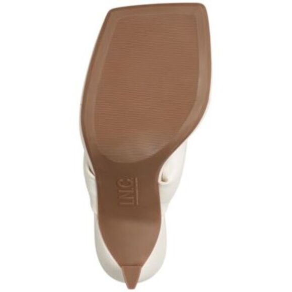 INC Womens White Puffed Straps Sagee Toe Stiletto Slip On Thong Sandals 8 M - Picture 4 of 4